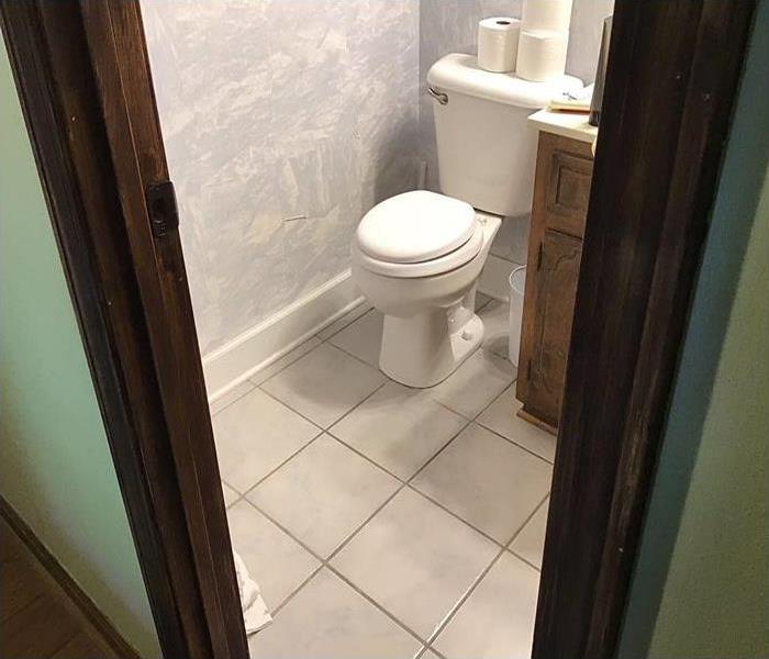 bathroom restored after water disaster