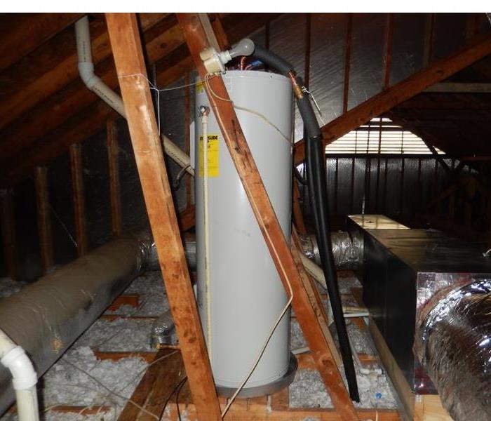 water heater in attic